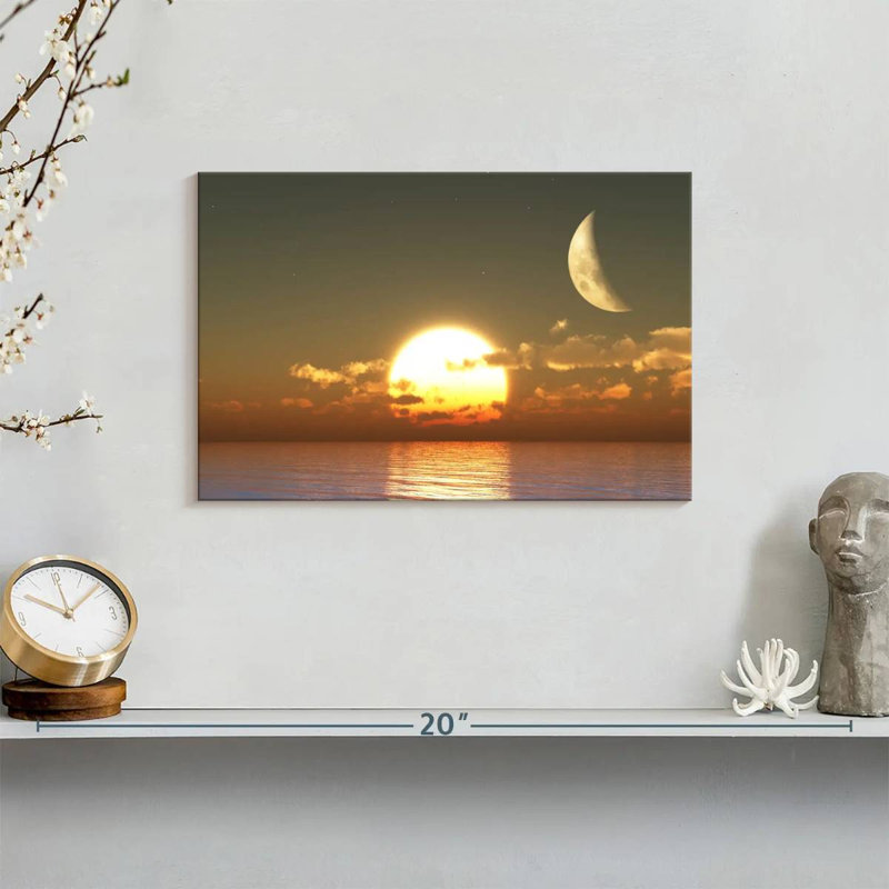 Sunset Moon, 8" H x 12" W