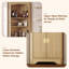 Grande armoire de coin cannelée Farmhouse avec tablettes ouvertes, l 15,75 po x H 68,9 po-1571591913