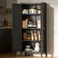 [Métal réglable] Armoire de rangement en métal à 2 portes avec tablettes réglables et armoire en acier pour la cuisine, le salon, la salle à manger et le bureau-1211990657