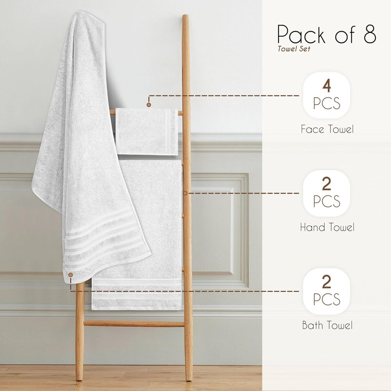 100% Cotton, White