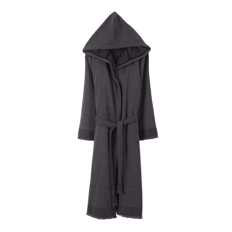 Peignoir en ratine 100% coton Condit, M, Gris