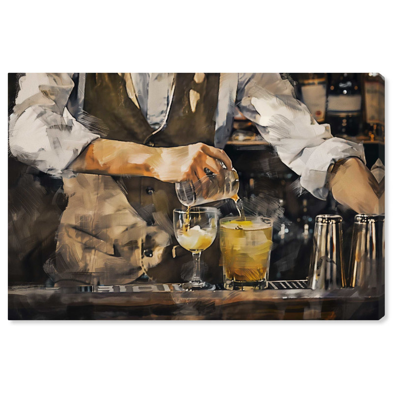 Notoriart Bartender, Toile tendue, H 24 po x l 36 po