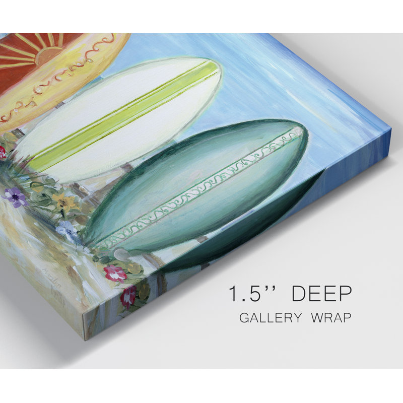 Surfs Up - impression sur toile tendue, H 24 po x l 12 po x P 1 po