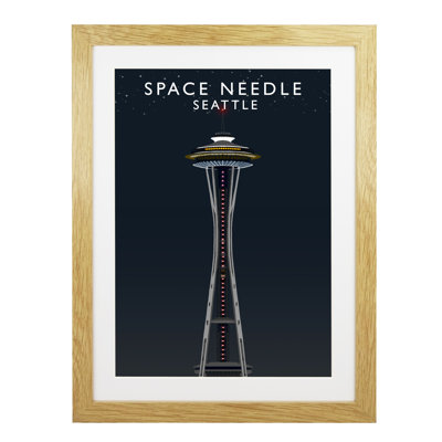 'Space Needle Night' by Richard O'Neil - Print