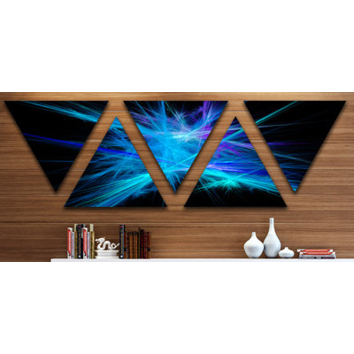 « clear blue spectrum of light », ensemble de 5 reproductions d’impressions sur toiles