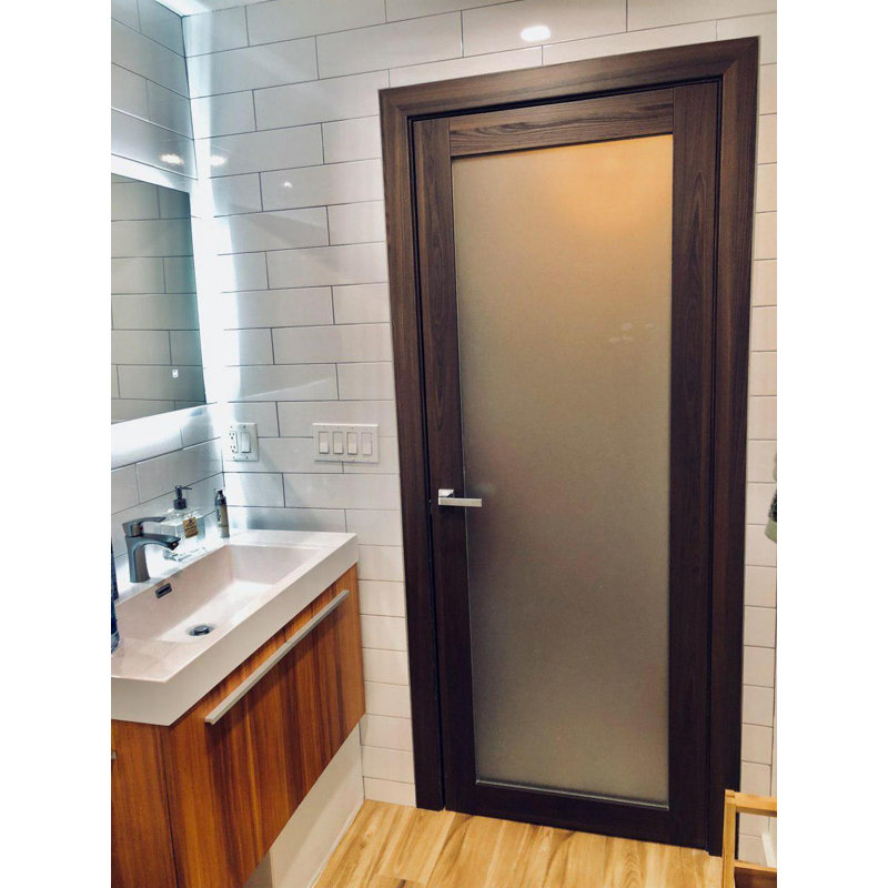 Dalle de porte intérieure moderne Planum, 24 po x 80 po, Marron foncé