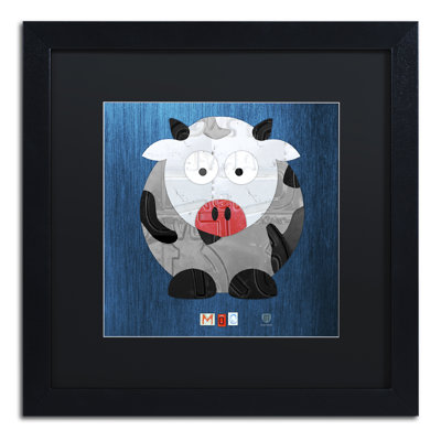 « zoomie kid moo the cow », art encadré Steve