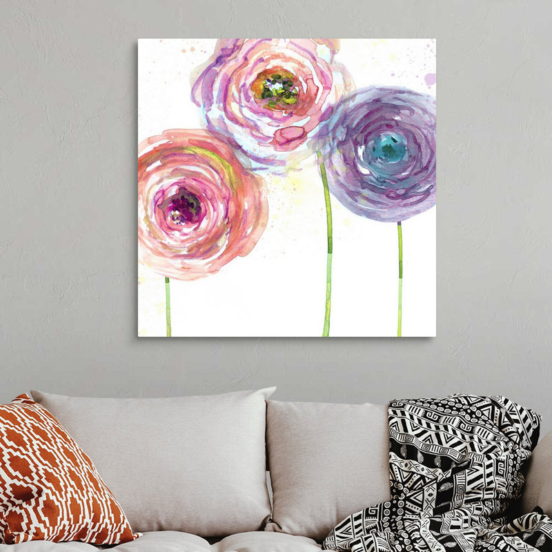 Summer Fields II - reproduction d'art sur toile, Toile tendue, H 36 po x l 36 po x P 1,25 po