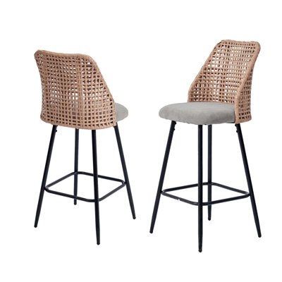 Upholstered Chenille Bar Stool
