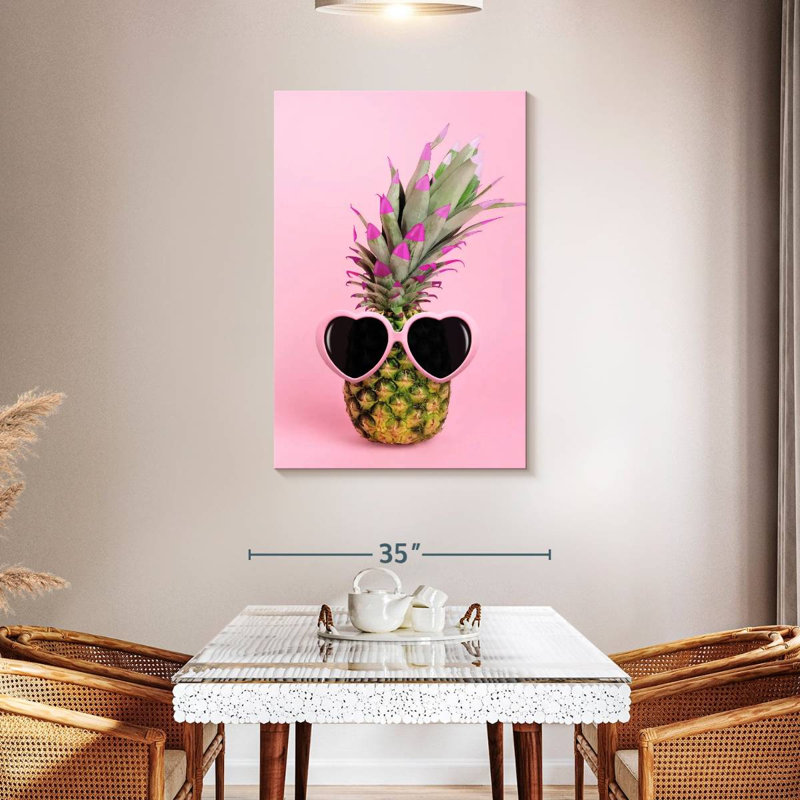 Pink Chic Pineapple, 45" H x 30" W