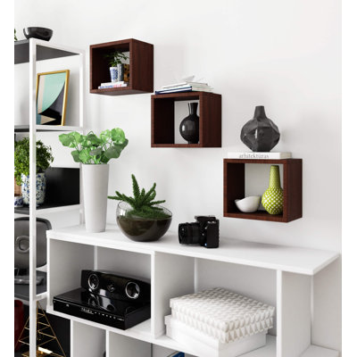 Runo 3 Piece Square Floating Shelf