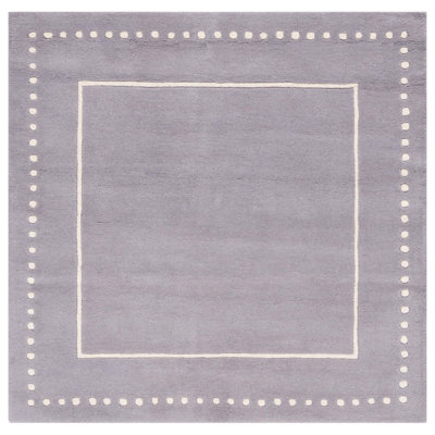 Cruz Handmade Tufted Wool Silver/Ivory Area Rug