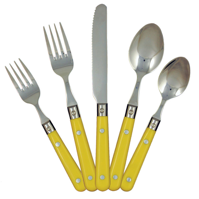 Ensemble de couverts Kinard, Jaune, 20 pièces, service pour 4