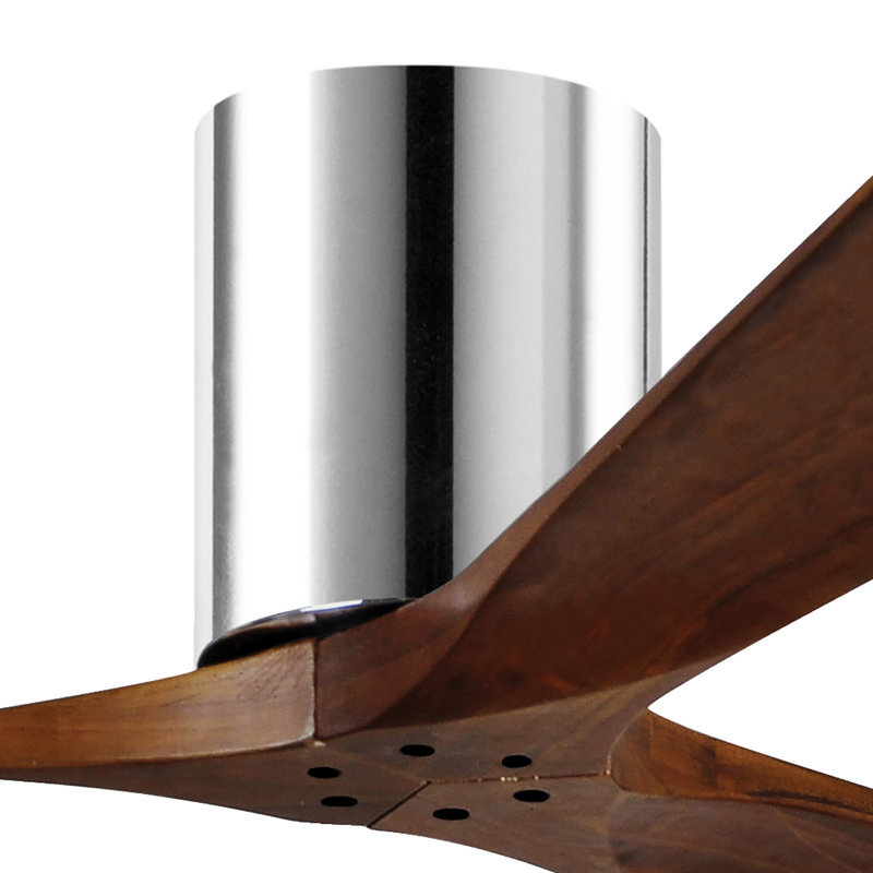 Irene Ceiling Fan, Polished Chrome, 52", Walnut Tone