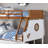 Twin Over Full Bunk Bed With Attached Angled Ladder Rails-319563439
