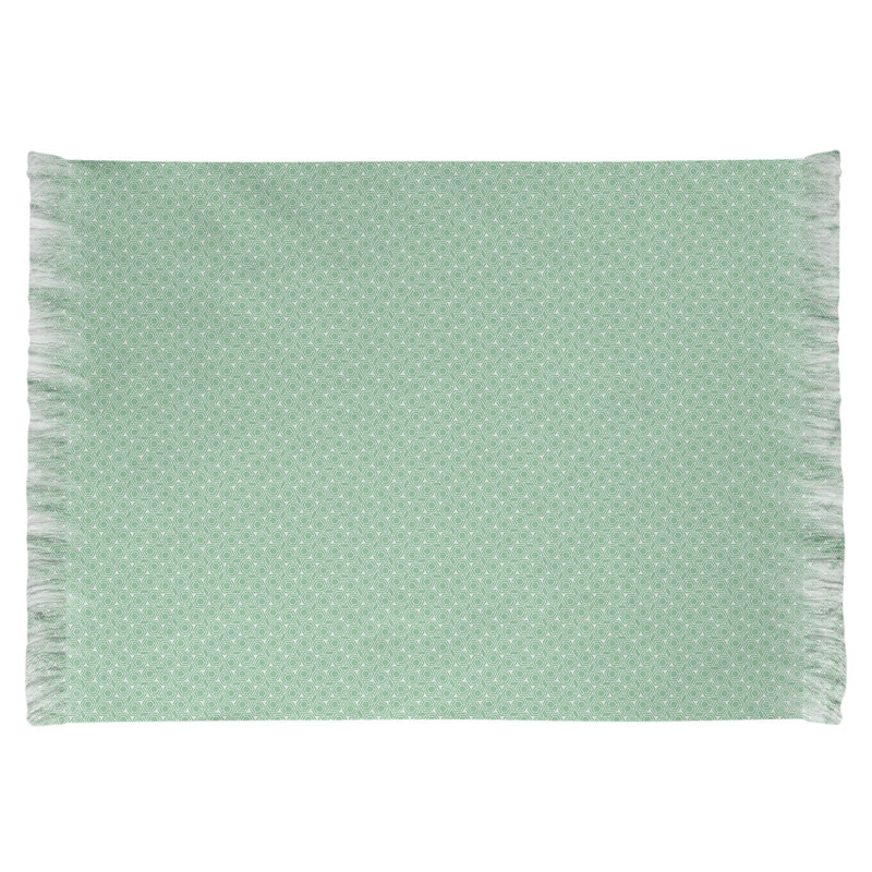 Tapis de couleur verte à treillis hexagonale classic Mcguigan, Oui