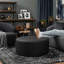 Repose-pieds rond surdimensionné avec repose-pieds Denka-2058604138