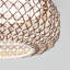Plafonnier encastré exotique à DEL Bayar Home ™ Ayaru, noir et rotin