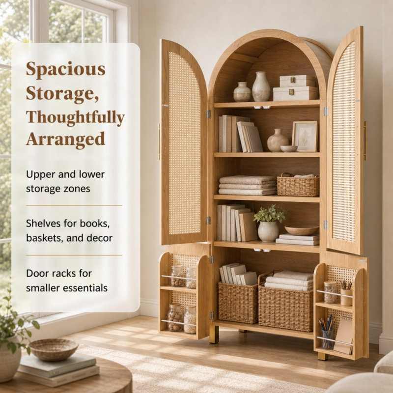 Armoire garde-manger 75 po Farmhouse, Oak