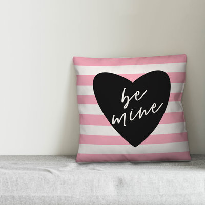  Be Mine Stripe Throw Pillow
