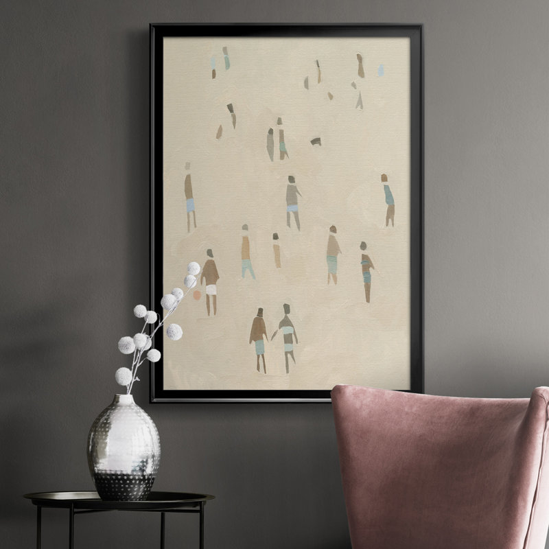 Beach Goer I - Beach Goer I - reproduction d'art sur toile, H 42,5 po x l 30,5 po x P 1 po, Cadre noir