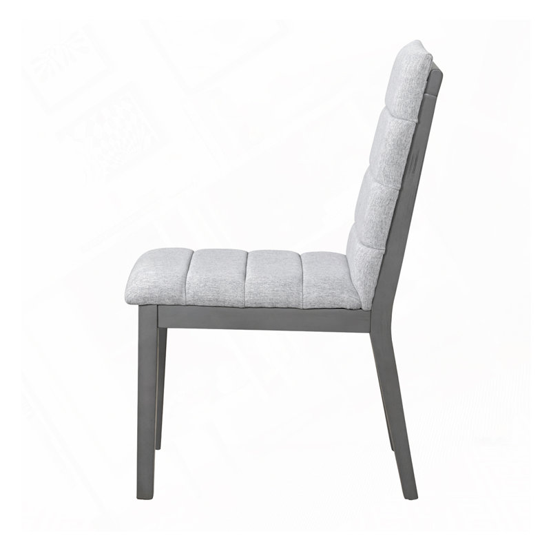 Chaises de salle à manger rembourrées modernes, Gris, Gris