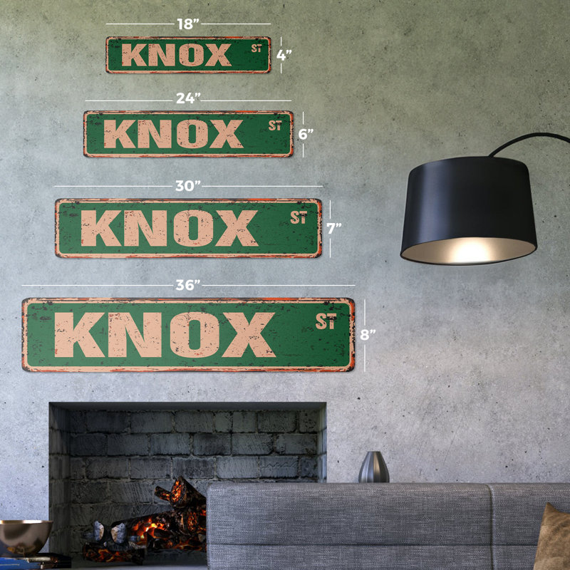 Plaque de rue Knox Aluminium