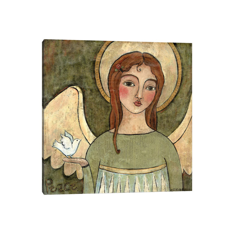 Angel Of Peace by Teresa Kogut - Painting on Canvas, Wrapped Canvas, 45.72 cm H x 45.72 cm W x 1.91 cm D