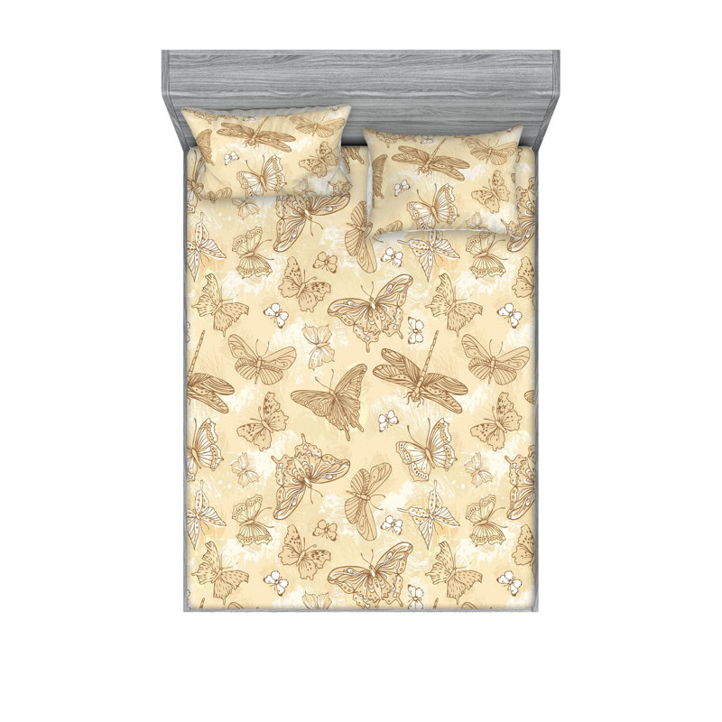 Drap-housse et taies décoratives Ambesonne, Ensemble de draps très grand californien avec 2 t