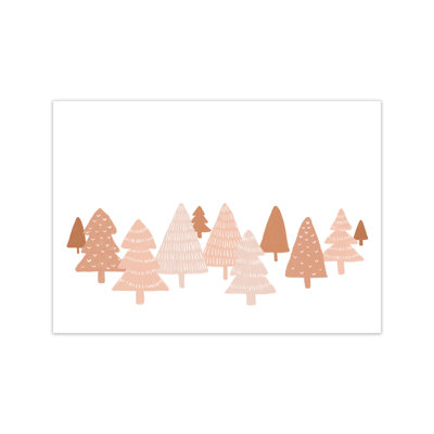 Blush Winter Trees By Orara - Print