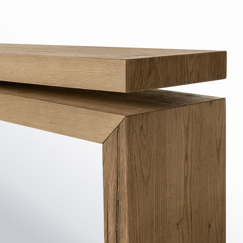 Matthes Solid Wood Console Table, Worn Oak, 30.75" H x 94" W x 15" D