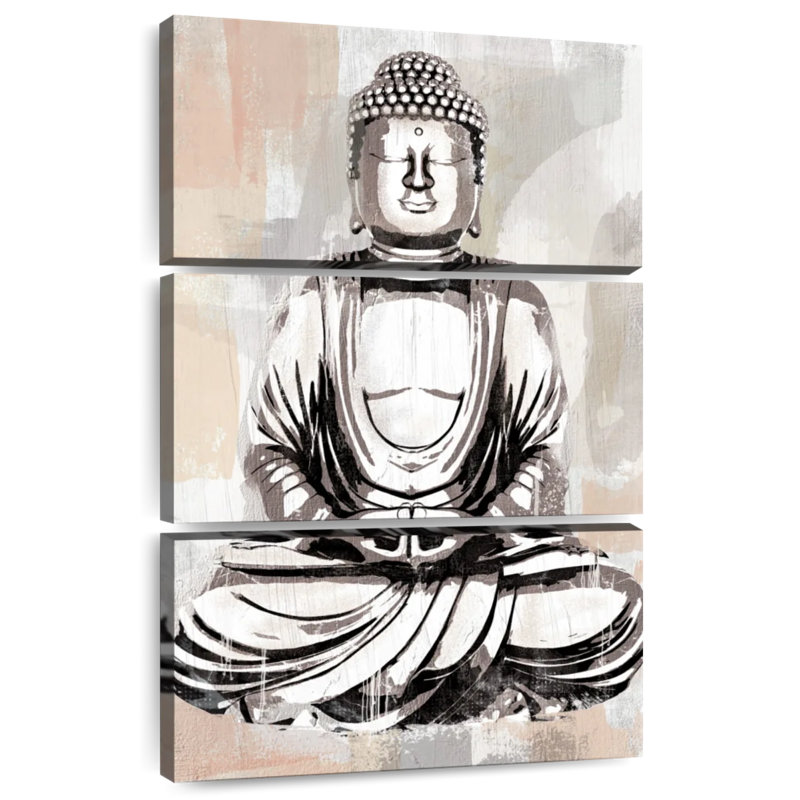 Bouddha Adella argenté, H 38 po x l 24 po