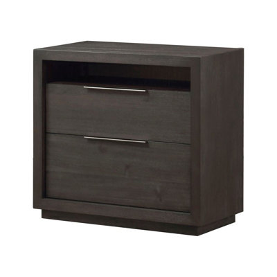 Solstice Modern 2 Drawer Nightstand