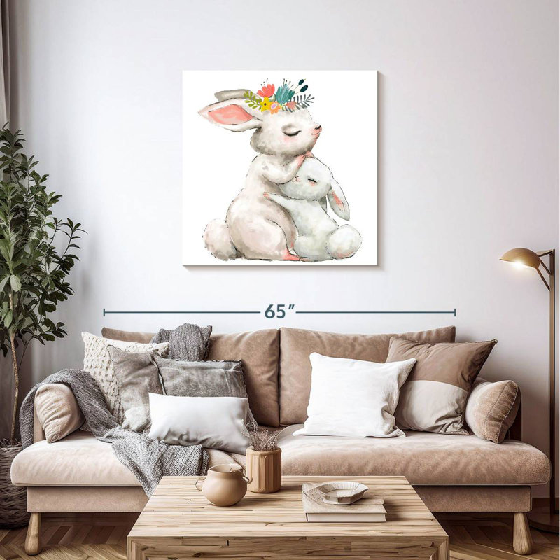 Ashelle mère lapin, H 36 po x l 36 po