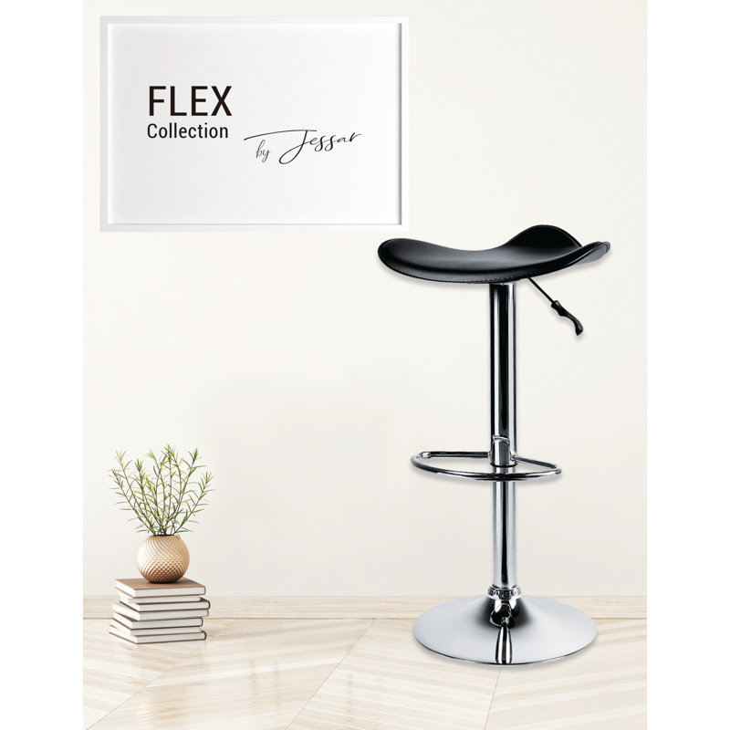 Tabouret tournant à hauteur réglable Jayden-Lee, Noir
