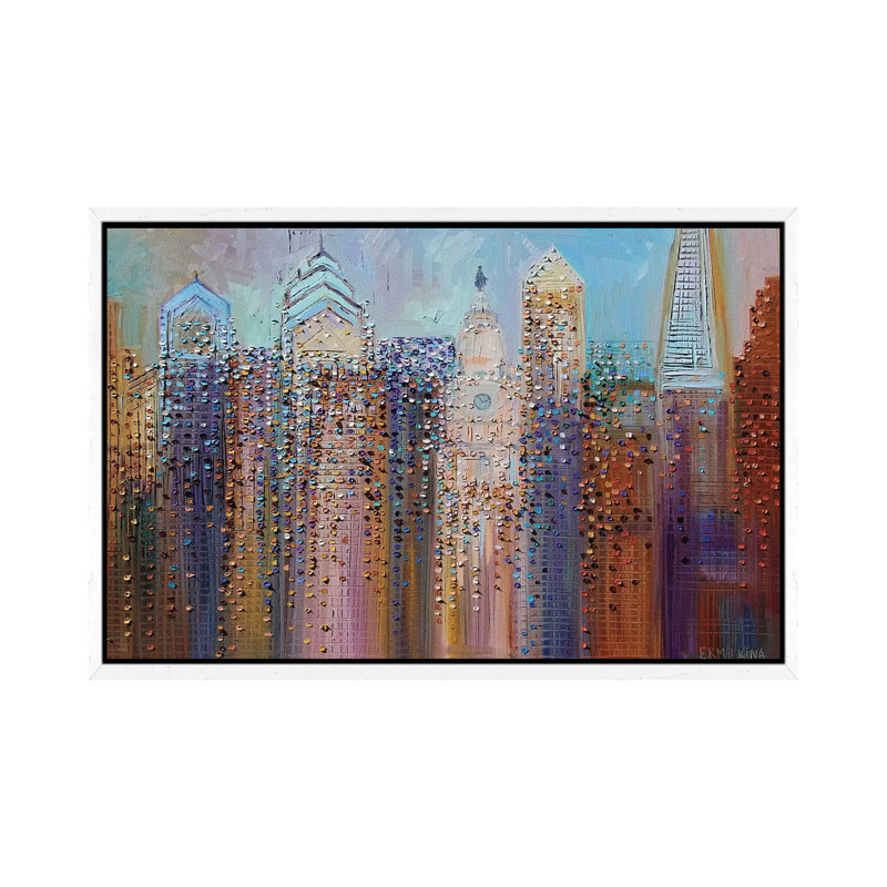 Philadelphia Dream by Ekaterina Ermilkina - Print on Canvas, 66.04 cm H x 45.72 cm W, White Framed