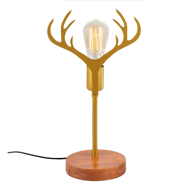 Lampe de table 15,75 "Divisadero, Noyer / or