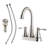 2-Handle Stainless Steel Bathroom Sink Faucet with Swivel Spout