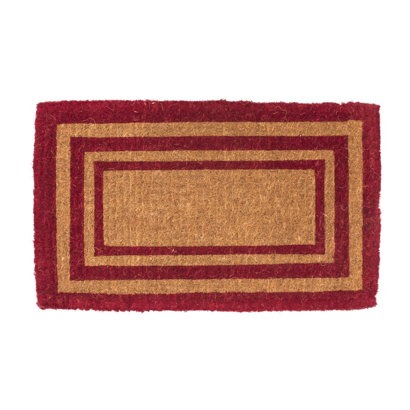 Paillasson Balmer, 2 pi x 3 pi 3 po, Brun / Rouge
