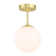Andren Flush Light 1 Light Semi Flush Mount Ceiling Light, Globe Ceiling Light
