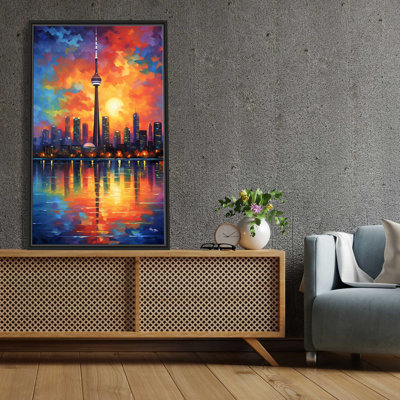 " The CN Tower, Toronto, Ontario, Canada V1 " by V2 Design Co. Painting Print