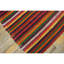 Multicolor Field Striped Vintage Mid-century Turkish Kilim Rug 5'0" x 5'0" Area Rug