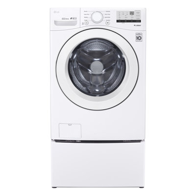 LG 4.5 Cu. Ft. Stackable Front Load Washer in White with Coldwash Technology