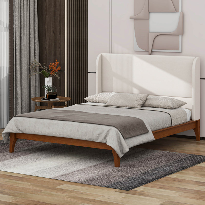 Grand lit tapissier, cadre de lit en bambou