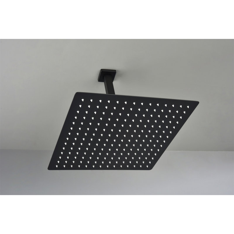 16" Matte Black Bathroom Luxury Shower Head, Matte Black