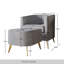 Ensemble de fauteuil demi-tonneau et repose-pieds Barchovice-714258856