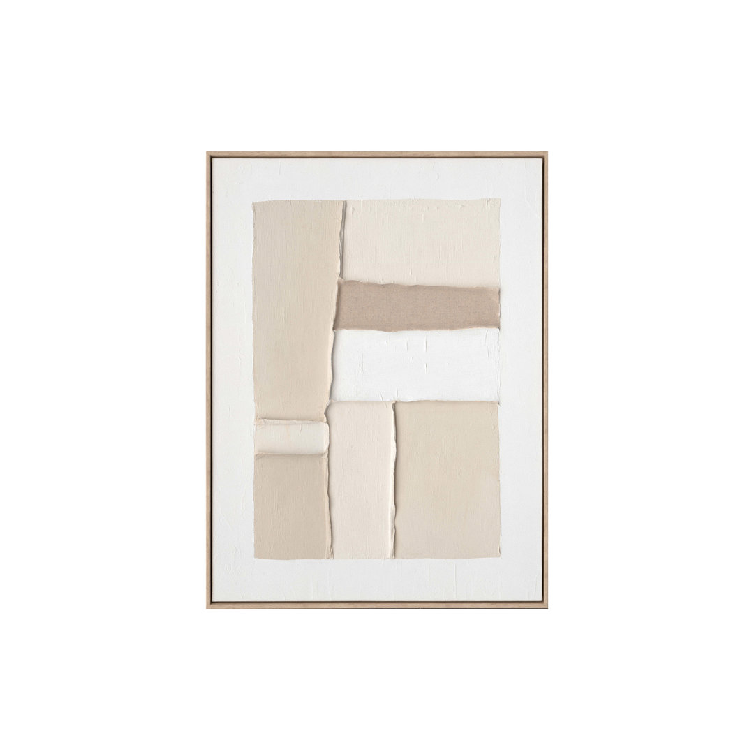 ABSTRACT 100% HAND PAINTED CANVA 60x5x80 CM - Floater Frame Painting on Canvas