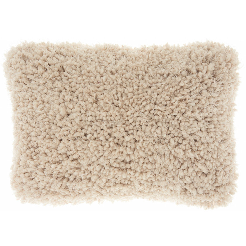  Housse de coussin rectangulaire et insert, Beige