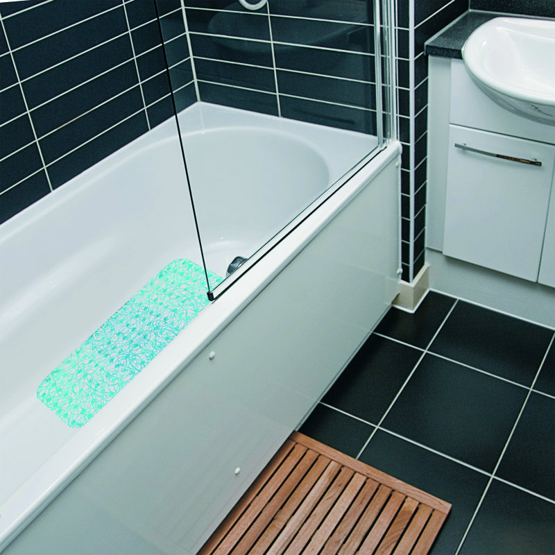 Tapis de douche en velours Falkirk, Bleu clair