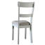 Fauteuil à dossier (2), siège en tissu gris, pieds de salle à manger, fauteuil de 2, rembourré,